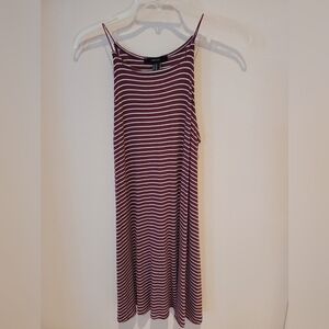Forever 21 Burgundy Striped Midi Dress
